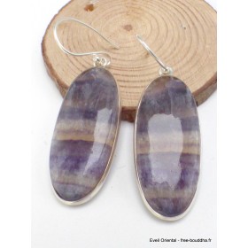 Boucles d'oreilles longues Fluorite arc-en-ciel Bijoux en Fluorite Arc-en-ciel YM55.1