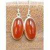 Boucles d'oreilles Cornaline ovales Qualité AAA Bijoux en Cornaline YM58