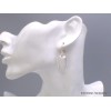Boucles d'oreilles Scolecite blanche rectangulaires Bijoux en Scolecite YM60
