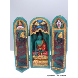 Temple pour autel bouddhiste peint à la main 20 cm Stupas, temples tibétains TRYP5