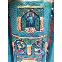 Temple pour autel bouddhiste peint à la main 20 cm Stupas, temples tibétains TRYP5