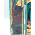 Statuette bouddhiste Temple pour autel bouddhiste peint à la main 20 cm - Objets rituels bouddhistes