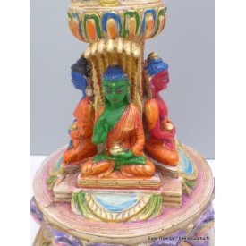 Stupa tibétain 23 cm peint à la main Statuettes Bouddhistes STUP5