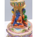 Stupa tibétain 23 cm peint à la main Statuettes Bouddhistes STUP5