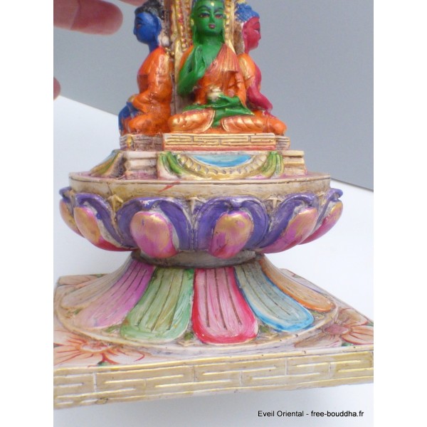 Stupa tibétain 23 cm peint à la main Statuettes Bouddhistes STUP5
