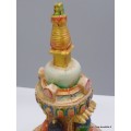 Stupa tibétain 23 cm peint à la main Statuettes Bouddhistes STUP5