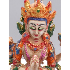 Statuette bouddhiste Chenrezi 15 cm peinte à la main Statuettes Bouddhistes CHEN16