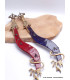 Epée de Manjushri courbe corail ou lapis lazuli Objets rituels bouddhistes MJ3