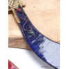 Epée de Manjushri courbe corail ou lapis lazuli Objets rituels bouddhistes MJ3