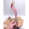 Epée de Manjushri courbe corail ou lapis lazuli Objets rituels bouddhistes MJ3