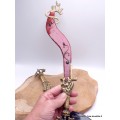 Epée de Manjushri courbe corail ou lapis lazuli Objets rituels bouddhistes MJ3