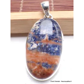 Bijou Sodalite Orange pendentif oval - Pendentifs pierres naturelles