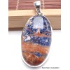 Bijou Sodalite Orange pendentif oval Pendentifs pierres naturelles LAM3.4