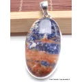 Bijou Sodalite Orange pendentif oval - Pendentifs pierres naturelles
