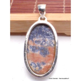 Bijou Sodalite Orange pendentif oval Bijoux en Sodalite LAM3.4