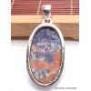 Bijou Sodalite Orange pendentif oval Pendentifs pierres naturelles LAM3.4