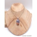 Bijou Sodalite Orange pendentif oval Pendentifs pierres naturelles LAM3.4
