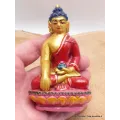 Statuette tibétaine bouddhiste en Terre cuite Bouddha Sakyamouni 10 cm - Statuettes bouddhistes tibétaines artisanales