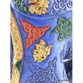 Bouddha de Médecine statuette peinte à la main 20 cm Statuettes Bouddhistes BLUEB1-a