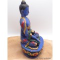Bouddha de Médecine statuette peinte à la main 20 cm Statuettes Bouddhistes BLUEB1-a