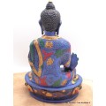Bouddha de Médecine statuette peinte à la main 20 cm Statuettes Bouddhistes BLUEB1-a