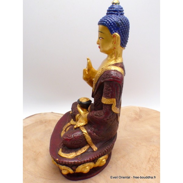 Statue Bouddha Sakyamouni 20 cm main au sol Statuettes Bouddhistes SBK3
