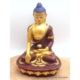 Statue Bouddha Sakyamouni 20 cm main au sol Statuettes Bouddhistes SBK3