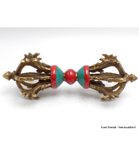 Dordjé tibétain trône 8 branches 17 cm Cloches et dorjé tibétains DP4