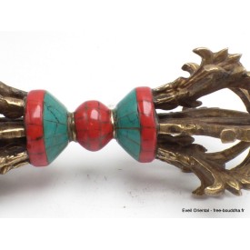 Dordjé tibétain trône 8 branches 17 cm Cloches et dorjé tibétains DP4