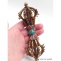 Dorjé vajra tibétain trône 8 branches 16.5 cm Cloches et dorjé tibétains DP5