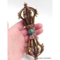 Dorjé tibetain vajra trône 8 branches 16.5 cm - Dordjé, double dorjé (sans cloche)