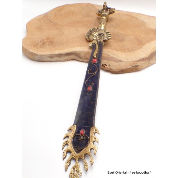 Epée de Manjushri sertie de pierres Objets rituels bouddhistes MJ1