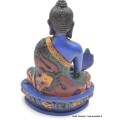 Statuette Bouddha de Médecine main au sol 14 cm Statuettes Bouddhistes BLUEB4