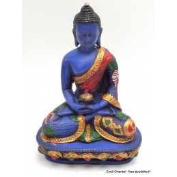 Statuette Bouddha de Médecine avec lotus 14 cm Statuettes Bouddhistes BLUEB5