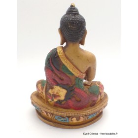 Statue tibétaine Bouddha jaune en enseignement Statuettes Bouddhistes SAKYA4