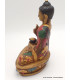 Statue tibétaine Bouddha jaune en enseignement Statuettes Bouddhistes SAKYA4
