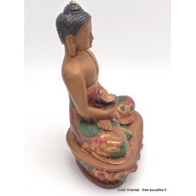 Statue tibétaine Bouddha jaune en méditation Statuettes Bouddhistes SAKYA5