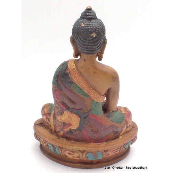 Statue tibétaine Bouddha jaune en méditation Statuettes Bouddhistes SAKYA5
