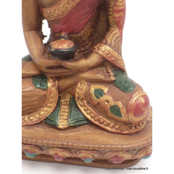 Statue tibétaine Bouddha jaune en méditation Statuettes Bouddhistes SAKYA5