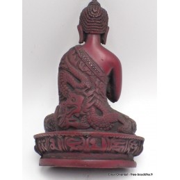 Statuette Bouddha rouge Amitabha position offrandes Objets rituels bouddhistes STARB