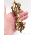 Dorjé tibétain puissant à 4 branches 14 cm - Dordjé, double dorjé (sans cloche)