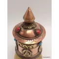 Moulin à prière de table avec Bouddhas 13 cm - Moulins à Prières tibétains