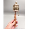 Moulin à prières tibétain 8 signes auspicieux 26 cm Objets rituels bouddhistes MAA1