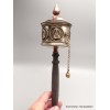 Moulin à prière bouddhiste patine bronze 29 cm Moulins à Prières tibétains MAA3