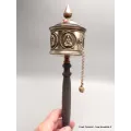 Moulin à prière bouddhiste patine bronze 29 cm - Moulins à Prières tibétains