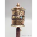 Moulin à prière tibétain 2 mantras 25 cm - Moulins à Prières tibétains