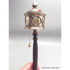 Roue de prières bouddhiste Om mani 29 cm Moulins à Prières tibétains MAA9