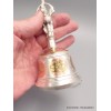 Cloche tibétaine plaqué argent signes auspicieux 12 cm Cloches et dorjé tibétains CDB2.1
