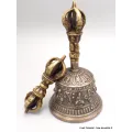 Cloche tibétaine Haute Qualité en Bronze 16 cm - Objets rituels bouddhistes