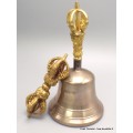 Cloche tibétaine bouddhiste Haute Qualité bronze 18 cm Cloches et dorjé tibétains CTHQ3
